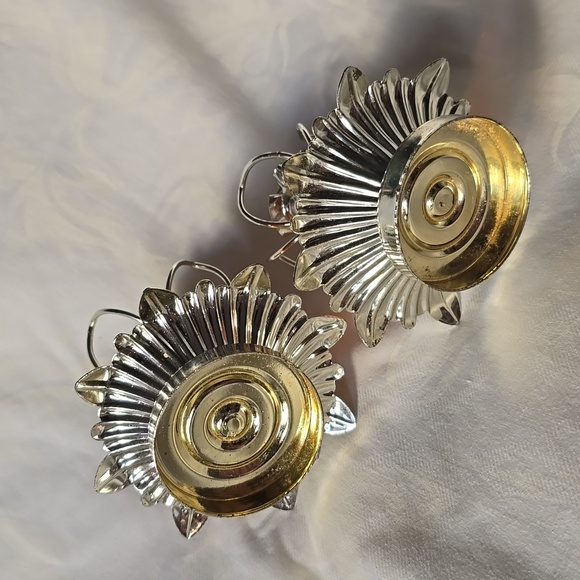 Vintage mid-century atomic orange lucite candle holders 60s 70s - Picture 5 of 7